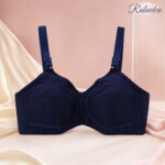 Navy Blue Lace Style Ladies Bra with Net Detail